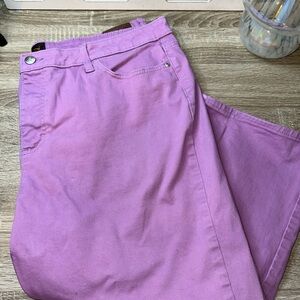 Women’s LEE Cropped Purple Denim Capris Size 20